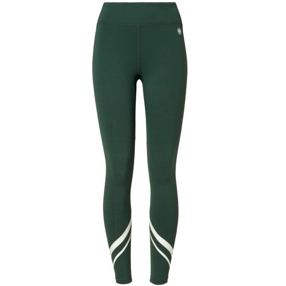 Tory Sport Green Chevron Leggings